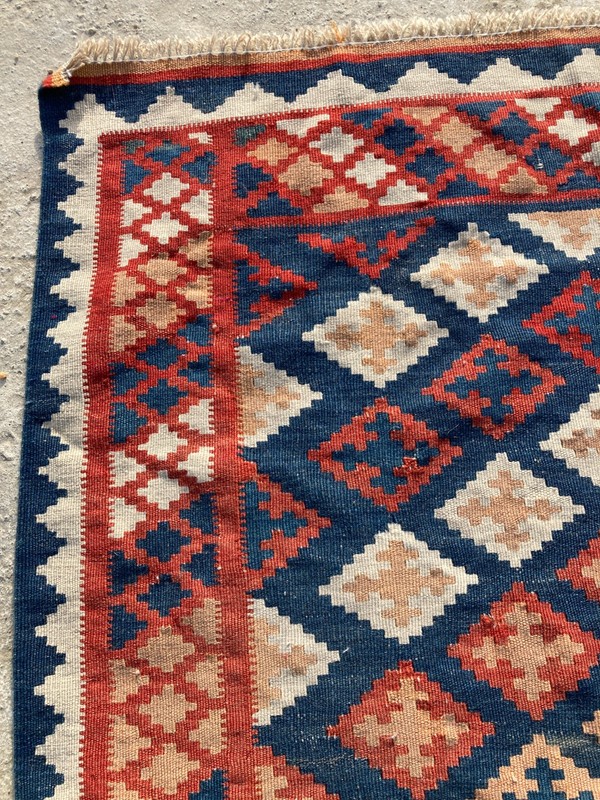 Vintage Traditional Handmade Beautiful Afghani Kilim Floor Rug Carpet 156x114 cm gallery
