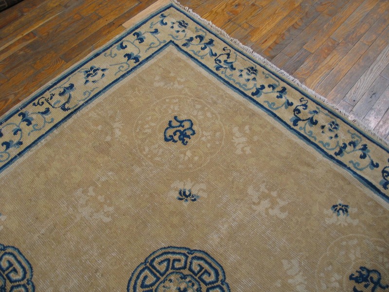 6X9 Antique Chinese Ningxia Wool Area Rug 1750 gallery