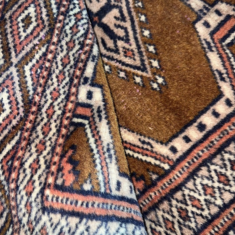 Vintage Bokhara Jhaldar Wool Runner Rug hand-knotted Oriental Turkish Geometric gallery