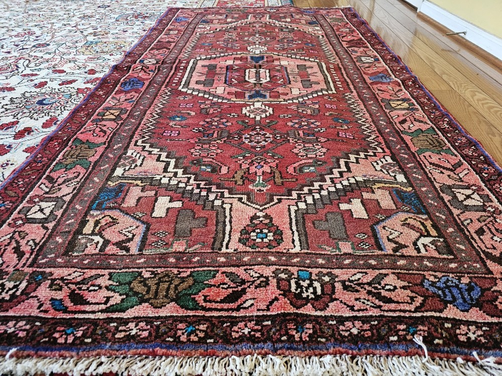 3.6 X6.9 ANTIQUE SERAPI HERIZ VEG DYE QUALITY TURKISH VINTAGE Hand Knotted