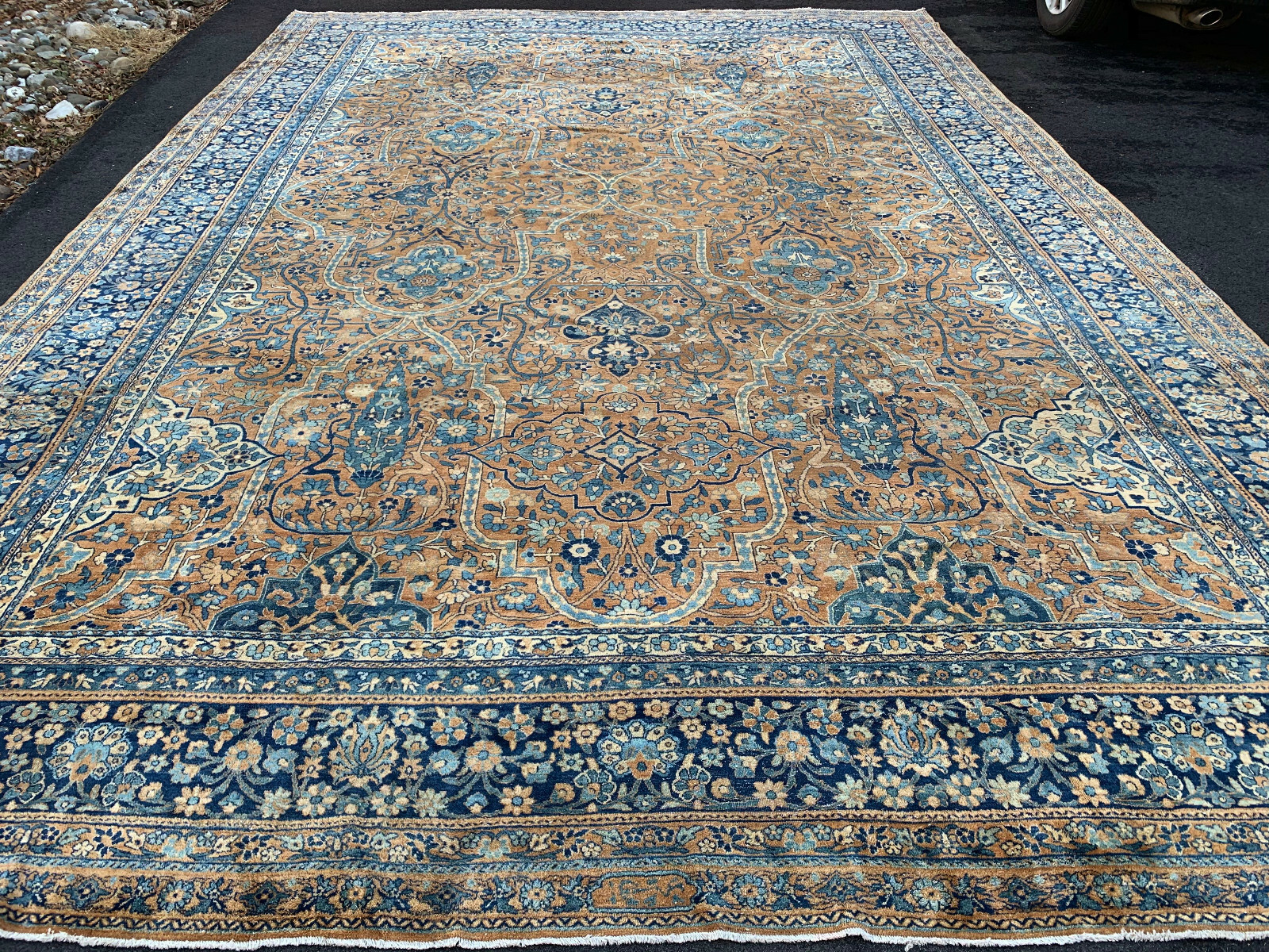 12x17ft Antique American P.....N Handmade Ostyam Lavar Rug ca 1880 gallery