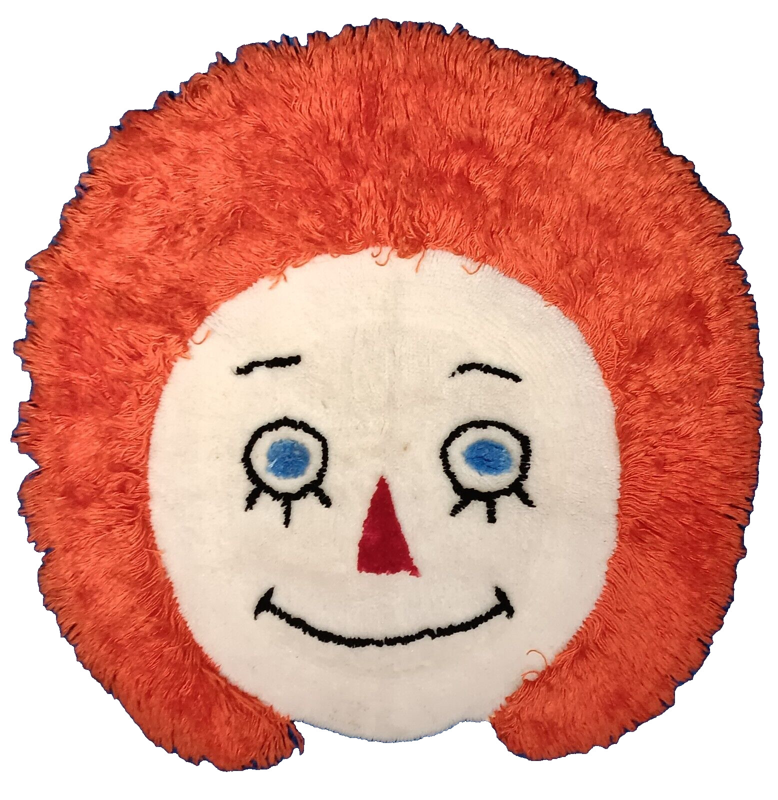 VTG * CUTE * Raggedy Ann's Face Bath or Throw Rug 26” Wide by 27” Tall gallery