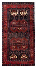 Vintage Hand-Knotted Area Rug 4’1″ x 8’2″ Traditional Oriental Wool Carpet
