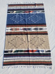 Vintage Traditional Handmade Mexican Wool Multi Kilim 6.5×4.0ft