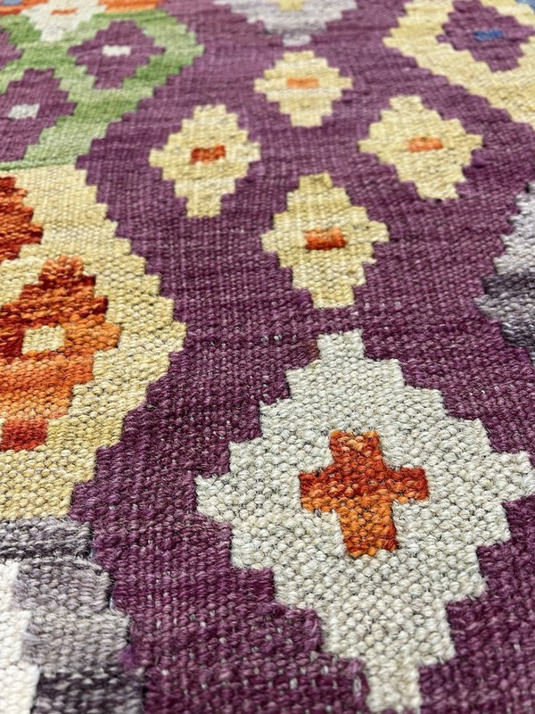 Vintage Kilim Traditional Hand Made Oriental Wool Kilim 3ft11inx2ft7i 120cmx90cm gallery