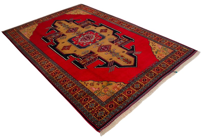 Vintage 1960s Handwoven Turkish Rug 6’8” x 9’11” – Unused Wool with Natural Dyes gallery