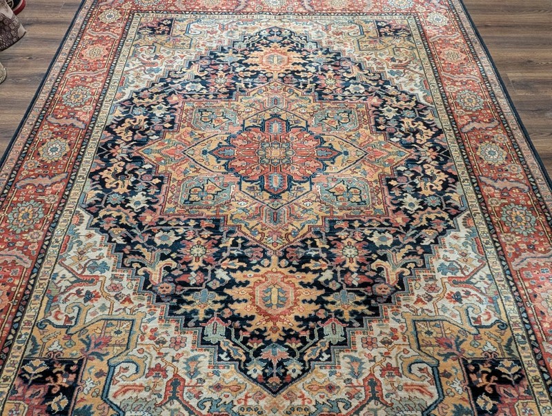 Karastan Rug 8.8 x 10.6, Navy Heriz #700/701, Wool, Discontinued gallery