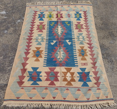Vintage Handmade Turkish Tribal Wool Kilim Rug Carpet 173×110 cm