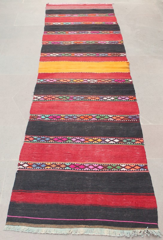 Turkish Rug 30''x110'' Oriental Runner Kilim Corridor Kilim Hallway Stairs gallery