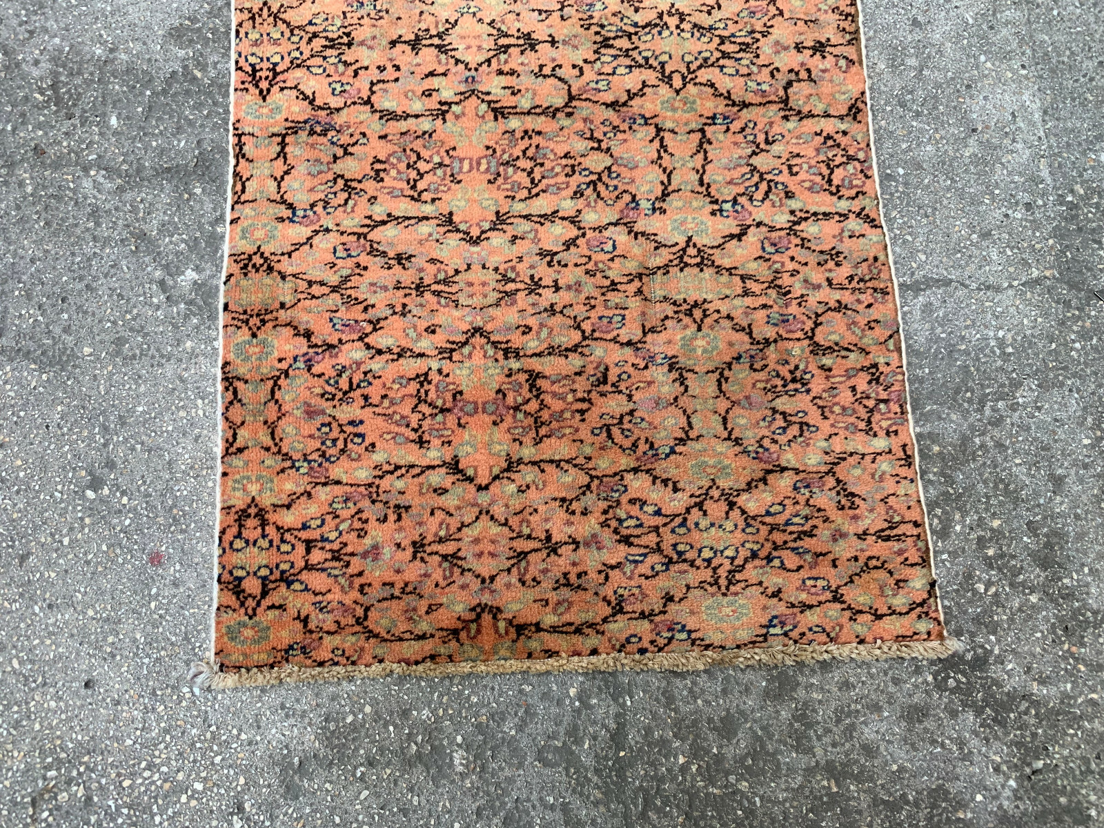 1'9'' x 2'4'' Vintage Natural Rug Village Rug Handmade Rug.SKU:K394 gallery