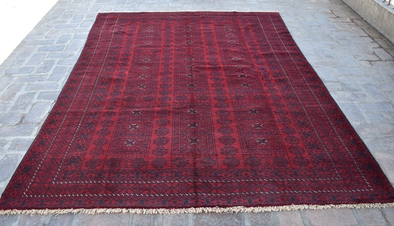 Hand Knotted Vintage Rug 7x9 ft Antique Oriental Handmade Afghan Baluchi Carpet gallery