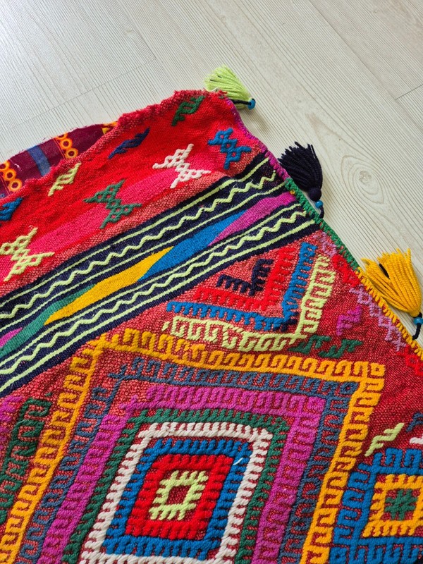 Vintage Turkish Handwoven Kilim Pillow Cover 19x36'' Anatolian Tribal Rug Pillow gallery