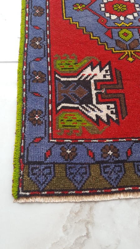 Doormat Vintage Rug 2x3 Small Handmade Tiny Rug Minimalist Modern Rug gallery