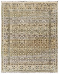 Muted Beige & Taupe Traditional Carpet 8×10 ft