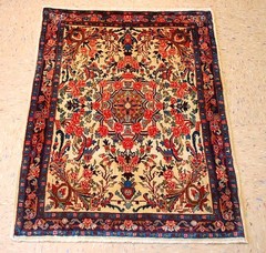 NATURAL WOOL Old Oriental Rugs,Hand Woven,knotted size Approximately 2’6″ x 3’4″