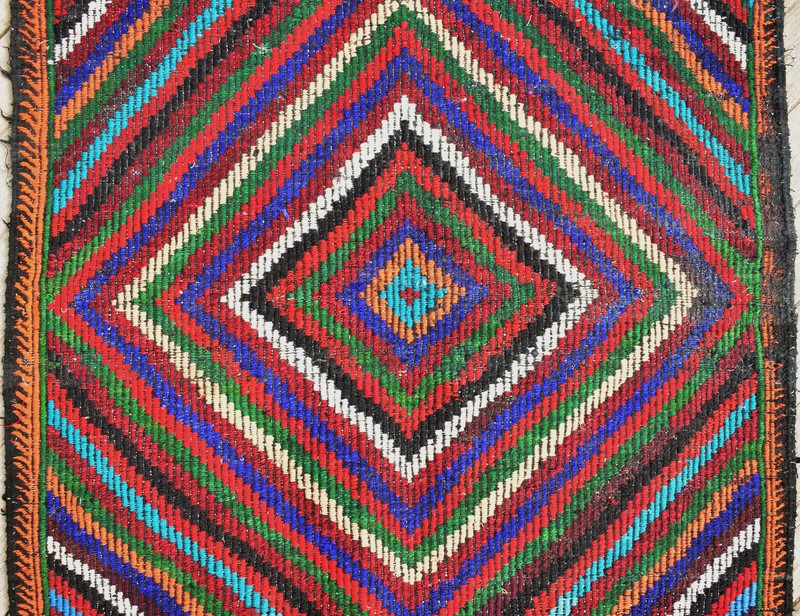 Turkish Kilim Rug 38''x78'' Handwoven 3x6 Konya Cicim Kilim 98x200cm Jajim Rug gallery