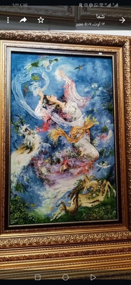 Superb Exquisite Hand Knotted Silk Pictorial Rug 70cm * 110cm