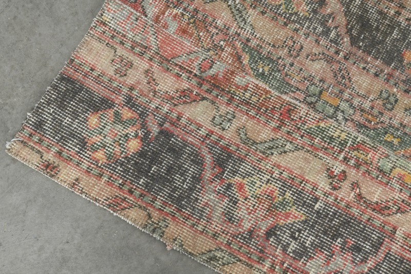 2x9 turkish runner rug, hand-knotted vintage oushak rug runner, boho decor, 165 gallery