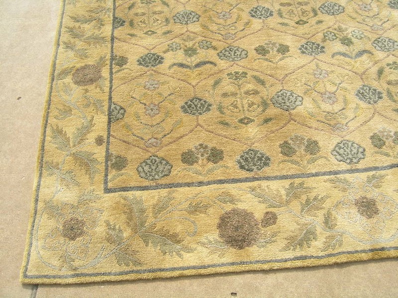 Lovely Vintage Tibetan Arts and Crafts Voysey Design Oriental Rug Carpet 96x118" gallery