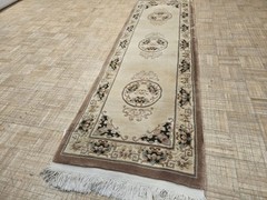 2.6×8 CHINESE RUG VINTAGE AUBUSSON PEKING AUTHENTIC 100% WOOL ORIENTAL RUG