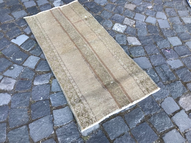 Handmade Wool Rug, Bohemian Area Rug, Turkish Vintage Rug, Home Decor, 1,7x3,6ft gallery
