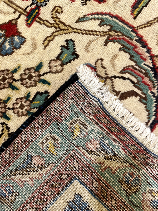 Antique Oriental Hand-Knotted Wool Area Rug Ivory/Red/Blue/Green 9'6" x 12'7" gallery