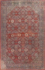 Antique Pre-1900 Vegetable Dye Sultanabad Area Rug Palace Size Handmade 11×14 ft