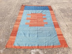 Vintage Traditional Handmade Tribal Oriental Wool Kilim 7.9×5.2 ft