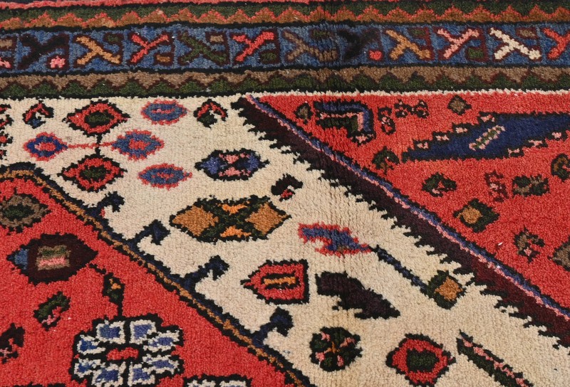 3'4X4'8 Hand-Knotted Vintage Tribal Cream Oriental Rug Foyer Decor Carpet gallery