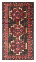 Vintage Hand-Knotted Area Rug 3’3″ x 6’3″ Traditional Wool Carpet