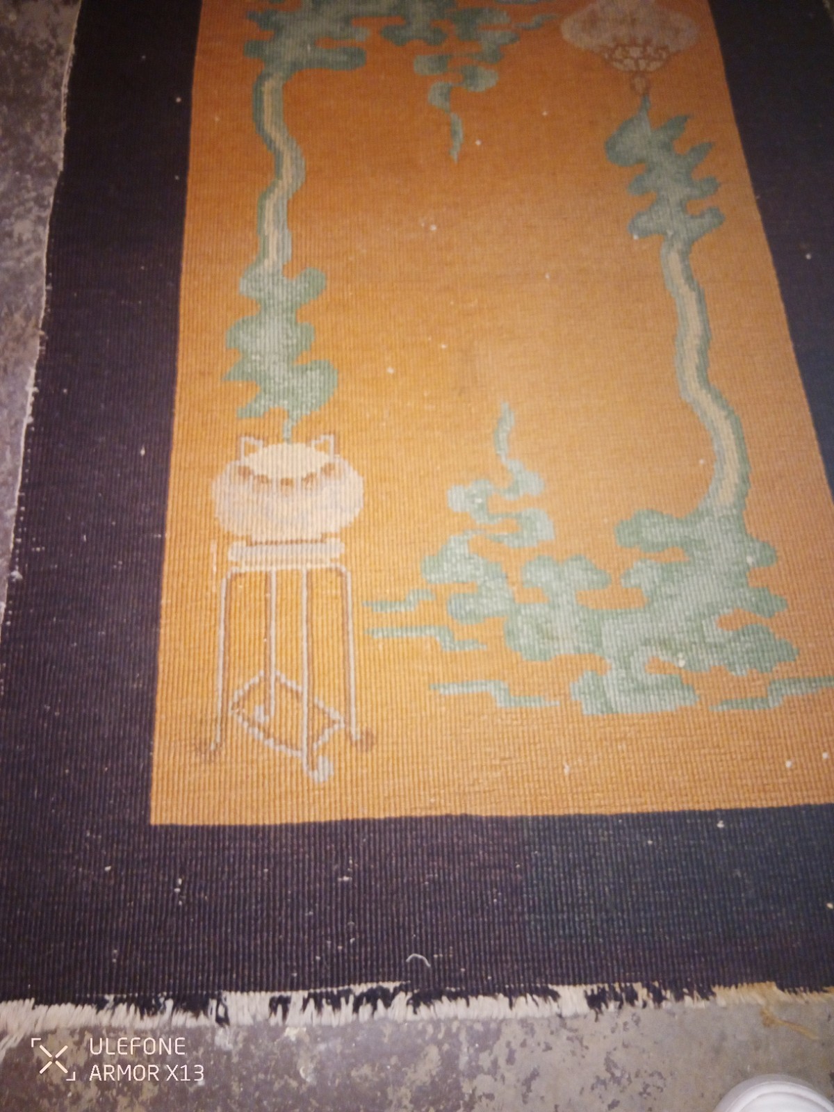 RARE Antique 1920s or Earlier Hand-Knotted Wool Chinese ART DECO Oriental Rug gallery