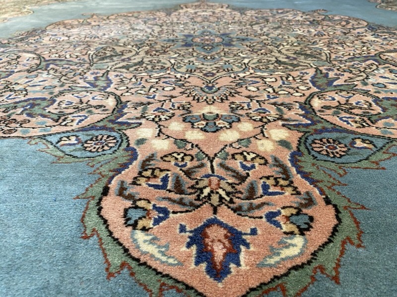 Unique Floral Vintage 1940-1950's Hereke Rug 8’6”x12’6” Wool Turkish Carpet gallery
