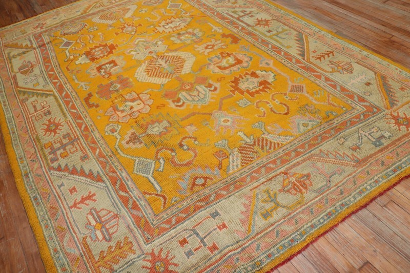 Antique Gorgeous Turkish Oushak Ushak Rug 7'1''x9'9'' gallery