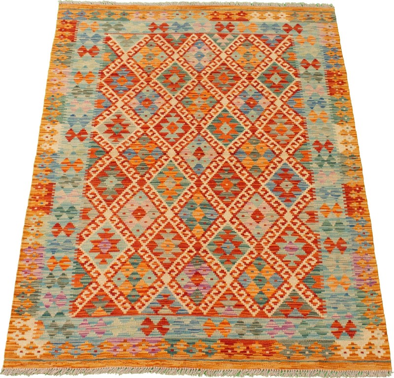 Vintage Hand Woven Area Rug 4'4" x 6'1" Traditional Wool Oriental Carpet gallery