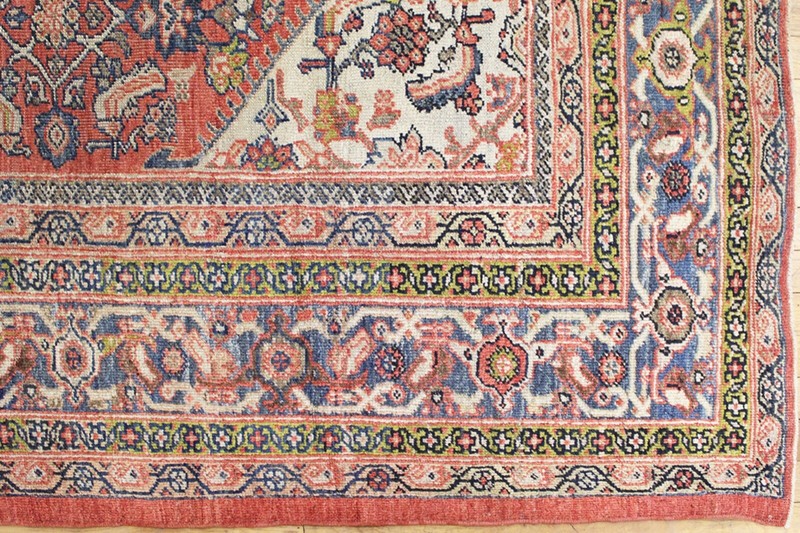 Antique Hand-Knotted Traditional Floro-Geometric Oriental Carpet gallery