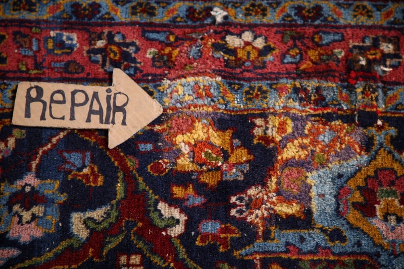 Pre-1900 Antique Vegetable Dye Gold Heriz 11'x16' Handmade Dining Room Area Rug gallery