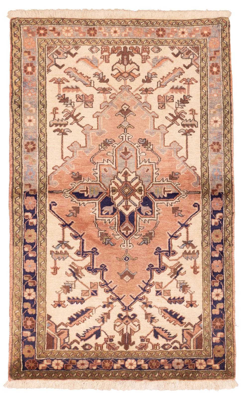 Vintage Traditional Hand-Knotted Area Rug 3'2" x 5'0" Oriental Wool Carpet gallery