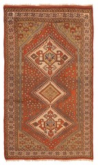 Vintage 3’7″ x 6’4″ Traditional Hand Knotted Vegetable Dye Wool Area Rug