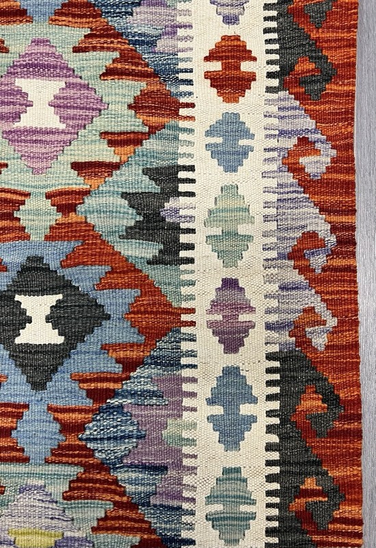 Vintage Kilim Traditional Hand Made Oriental Wool Kilim 5ftx3.2ft 152cmx101cm gallery