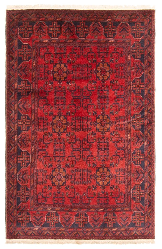 Traditional Vintage Hand-Knotted Oriental Carpet 4'3" x 6'5" Wool Area Rug