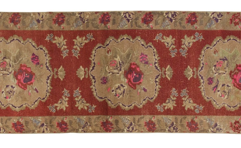 Runner Rug,Turkish Runner,Vintage Runner,Oushak Rug,Floor Rug,3'6 X 11'4 feet gallery