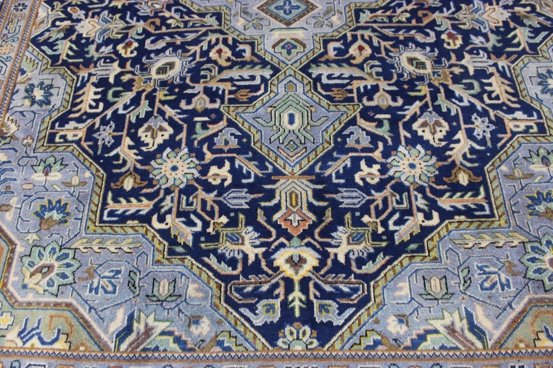 An Outstanding Handmade Keshann Oriental carpet Blue Carpet 330 x 230 cm gallery