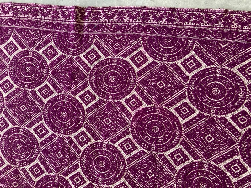 Vintage Handmade Geometric Traditional Wool Area Rug 234x178 cm gallery