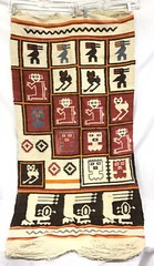 Antique Handwoven Wall Art Rug Tapestry Guatemalan Centeral America Aztec 1930’s