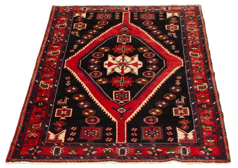 Vintage Hand-Knotted Area Rug 4'6" x 6'8" Traditional Oriental Wool Carpet gallery