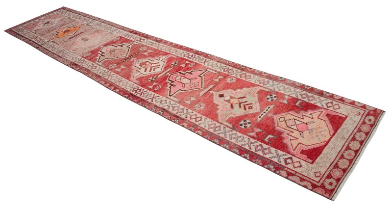 Turkish Runner Rug, Hand Made Rug, Tribal Wool Rug, Ethnic Runner Rug 3 x 12 ft gallery