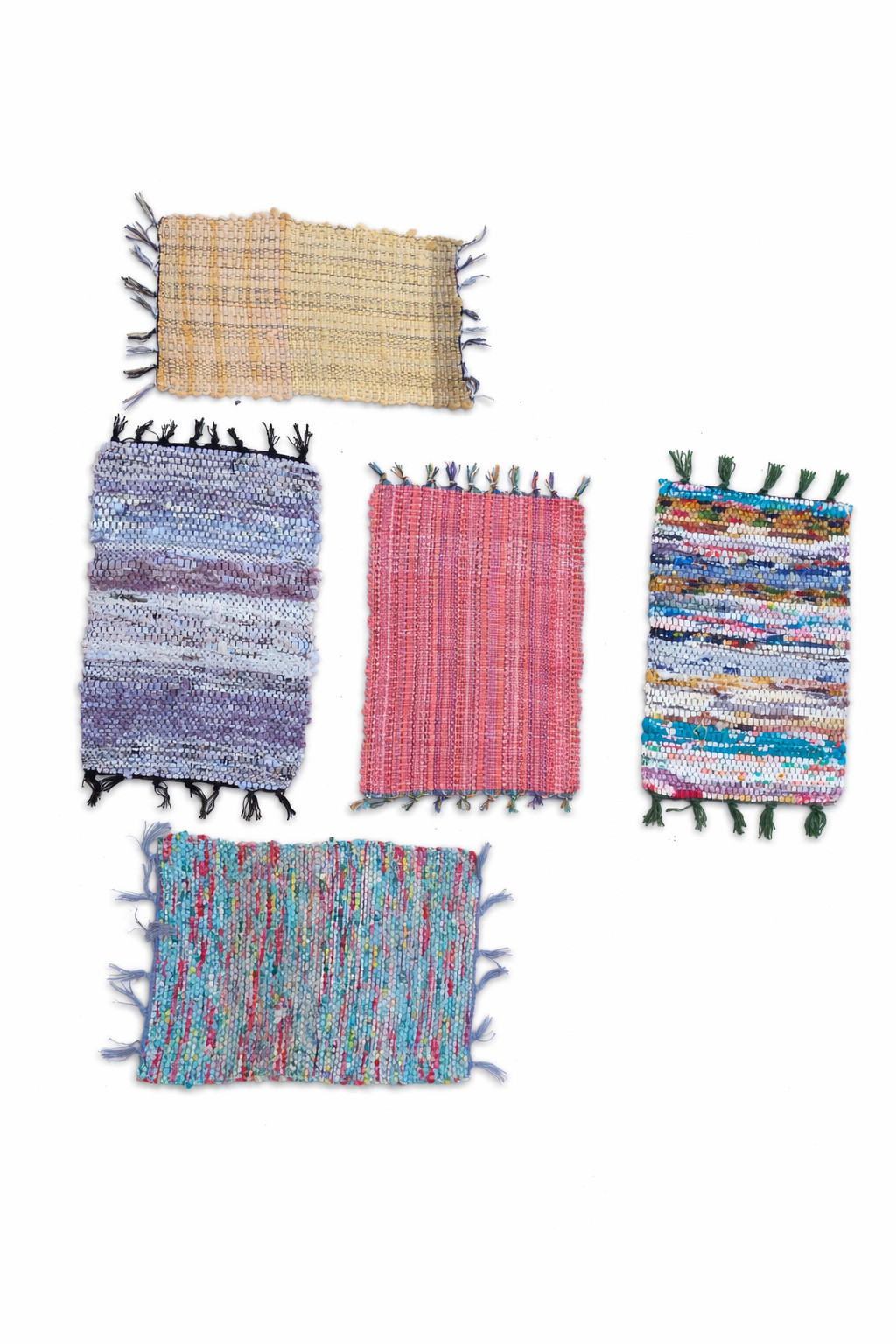 Handwoven Rag Rug Door Mat | Eco Friendly Cotton Entryway Boho Floor Mat gallery