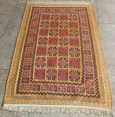 Handmade Tribal Rug – Traditional Afghan Khal Mohammadi Style – Wool Hand-Knotte