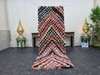Moroccan Handmade Boucherouite Rug 2'4"x7' Berber Checkered Multicolor Carpet gallery
