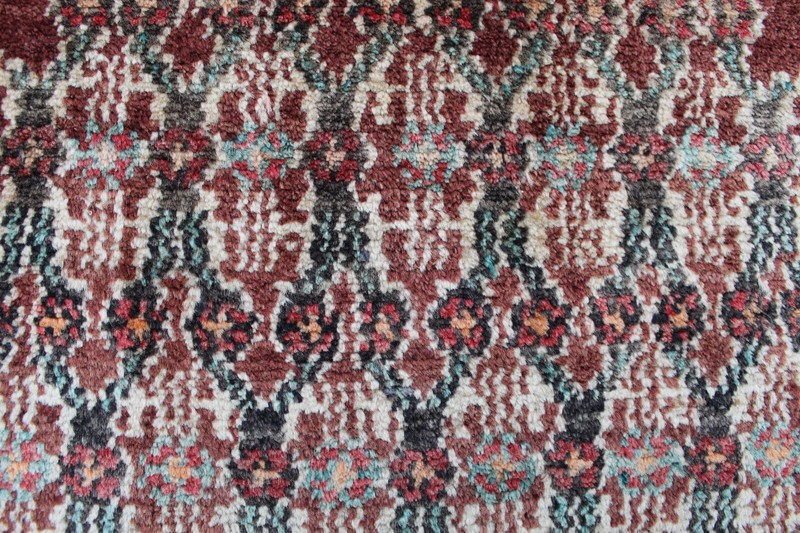 Vintage Hand Made Traditional Oriental Wool Brown Long Rug Runner 261x116cm gallery
